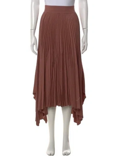 Pre-owned Joseph Midi Length Skirt In Brown
