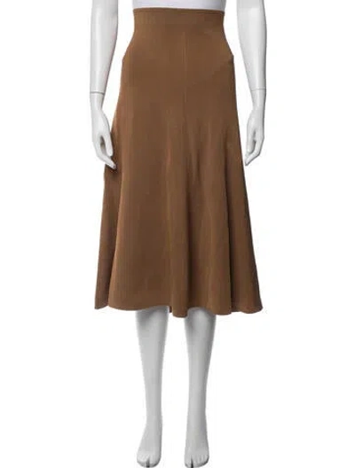 Pre-owned Joseph Midi Length Skirt In Brown