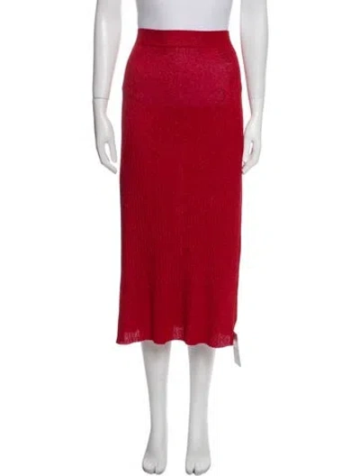 Pre-owned Joseph Midi Length Skirt W/ Tags In Red
