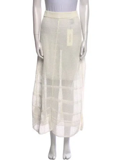 Pre-owned Joseph Midi Length Skirt In White