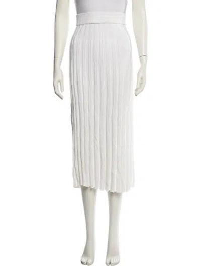 Pre-owned Joseph Midi Length Skirt In White