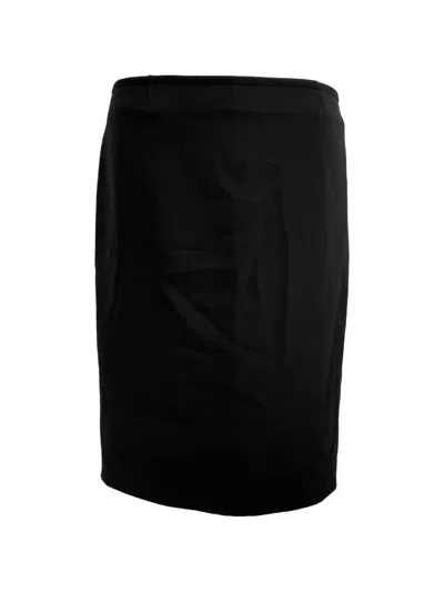 Pre-owned Joseph Midi Pencil Skirt In Black