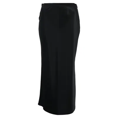 Joseph Midi Skirt In Black Silk