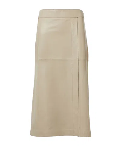 Joseph Midi Skirt In Neutral