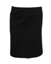 Joseph Midi Skirt With Gold Trim In Black Wool In Black