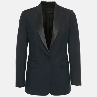 Pre-owned Joseph Midnight Blue Wool Single Breasted Tuxedo Jacket S