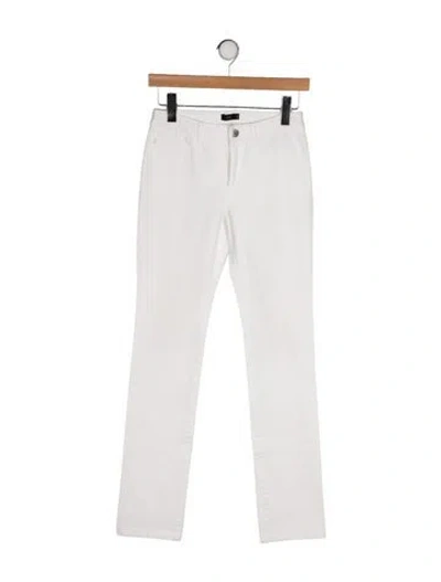 Pre-owned Joseph Mid-rise Straight Leg Jeans In White