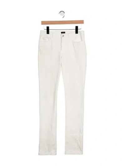Pre-owned Joseph Mid-rise Straight Leg Jeans In White