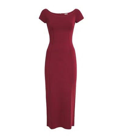 JOSEPH MILANO-KNIT FOIN COMPACT MAXI DRESS