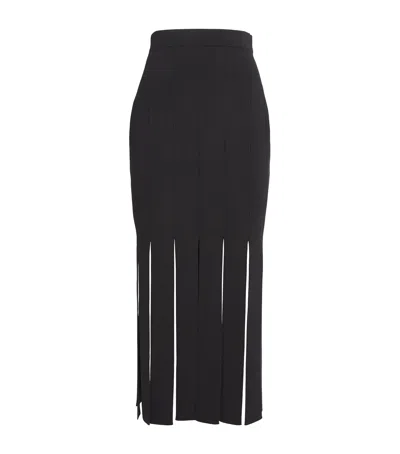 Joseph Milano-knit Lagny Compact Midi Skirt In Black