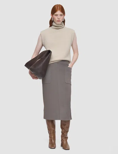 Joseph Milano Knit Stretch Skirt In Gray