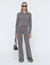 Joseph Milano Knit Stretch Short Jacket In Gray