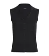 Joseph Milano Knit Stretch Waistcoat In Black