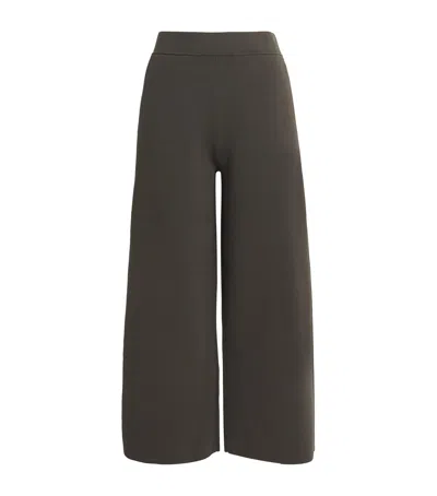 Joseph Milano-knit Wide-leg Trousers In Green