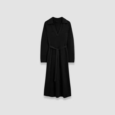 Joseph Milano Knitted Wool Dress In Black