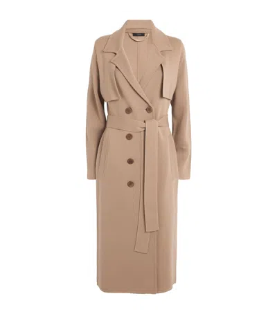 Joseph Milano Trench Coat In Brown