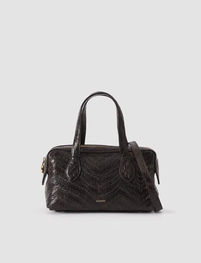 Joseph Mini Loaf Woven Leather Bag In Brown