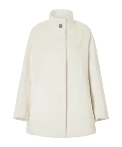 Joseph Minimal Long-sleeve Coat In White