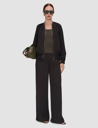 Joseph Mira Satin Twill Bomber Jacket In Brown