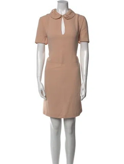 Pre-owned Joseph Mock Neck Knee-length Dress In Neutral