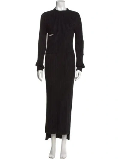Pre-owned Joseph Mock Neck Long Dress In Black