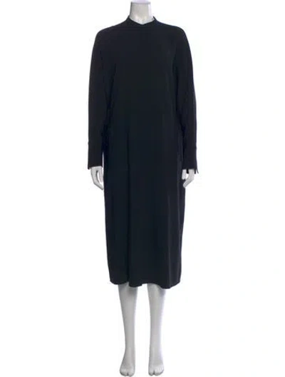 Pre-owned Joseph Mock Neck Long Dress In Blue
