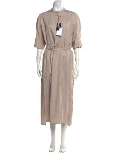 Pre-owned Joseph Mock Neck Long Dress In Neutral