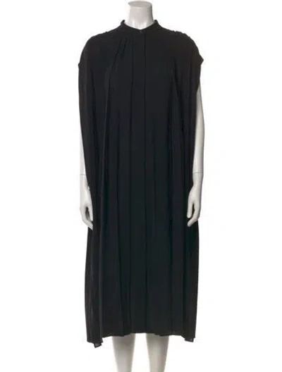 Pre-owned Joseph Mock Neck Midi Length Dress In Black