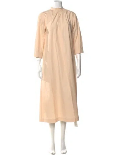 Pre-owned Joseph Mock Neck Midi Length Dress In Neutral