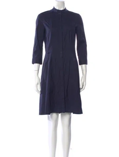 Pre-owned Joseph Mock Neck Mini Dress In Blue