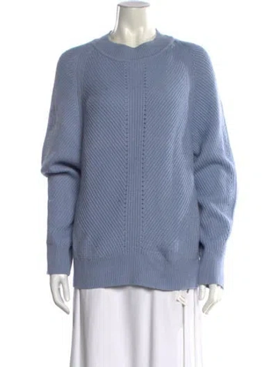 Pre-owned Joseph Mock Neck Sweater In Blue