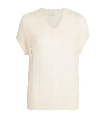 Joseph Mohair-silk Voile Mar Sweater In White