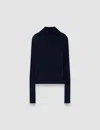Joseph Molony Sheer Wool Rib Jumper In Blue