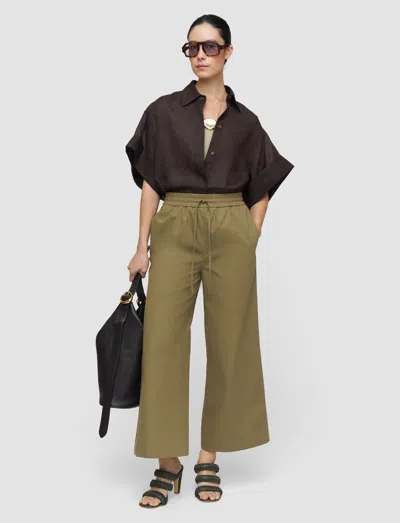 Joseph Moni Light Cotton Trousers In Green