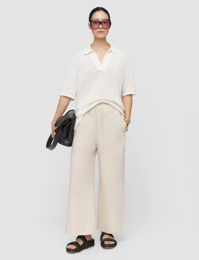 Joseph Moni Light Cotton Trousers In Neutral