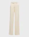 Joseph Morissey Mid-rise Straight-leg Cady Pants In Ivory