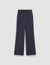 Joseph Womens Cobalt Morissey Flared-leg Mid-rise Wool-blend Denim Trousers In Blue