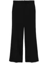 Joseph Womens Black Alana Wide-leg High-rise Wool-blend Trousers