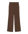 Joseph Womens Hass Avocado Tafira Flared-leg Mid-rise Stretch-woven Trousers In Brown