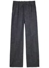 Joseph Morrisey Wool-blend Wide-leg Trousers In Blue