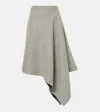 Joseph Mouline Duparc Wool-blend Midi Skirt In Black
