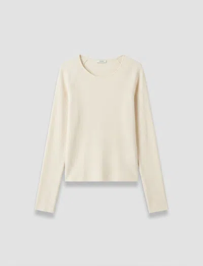 Joseph Nali Silk Stretch Top In Ivory