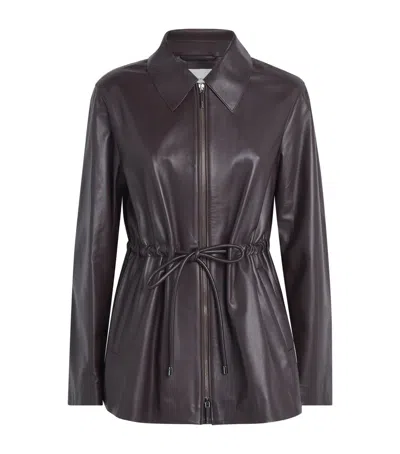 Joseph Nappa Lambskin Tullia Jacket In Brown