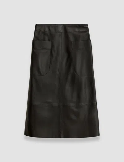 Joseph Nappa Leather Blomfield Skirt In Black
