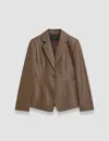 Joseph Nappa Leather Glenview Jacket In Arabica