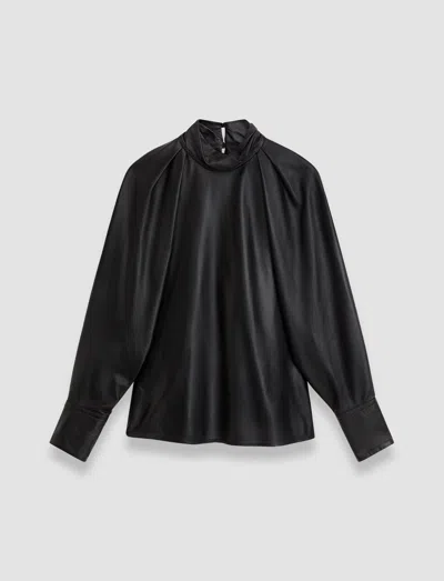 Joseph Nappa Leather Mondor Top In Black