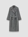 Joseph Navarre Linear Double Face Wool Coat In Multi