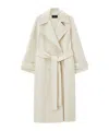 Joseph Navarre Linear Double Face Wool Coat In Neutral