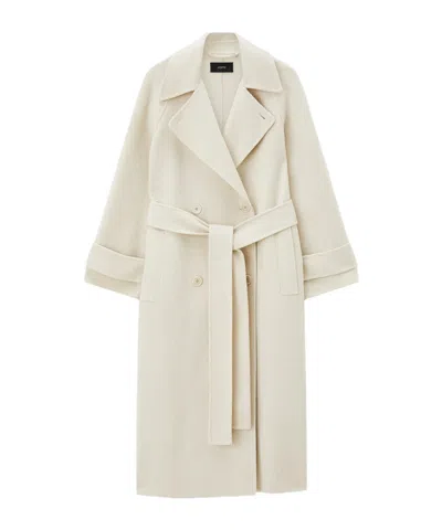 JOSEPH NAVARRE LINEAR DOUBLE FACE WOOL COAT