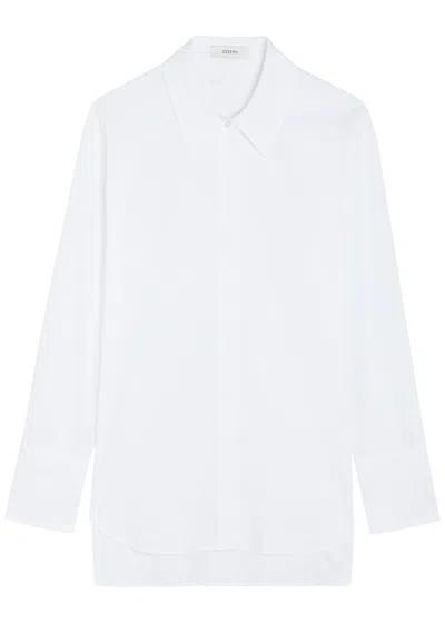 Joseph Nellie Cotton-poplin Blouse In White